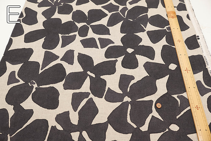 Linen Muslin printed Fabric - Flower Motif - nomura tailor