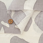 Linen Muslin printed Fabric - Flower Motif - nomura tailor