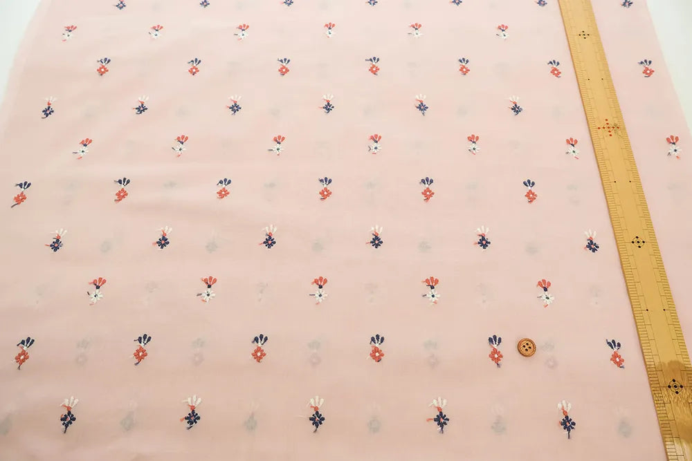 Cotton 60 Lawn Three-Color Lace Fabric - Flowers - nomura tailor