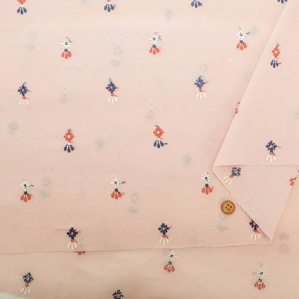 Cotton 60 Lawn Three-Color Lace Fabric - Flowers - nomura tailor