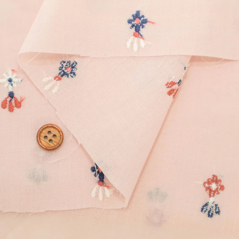 Cotton 60 Lawn Three-Color Lace Fabric - Flowers - nomura tailor