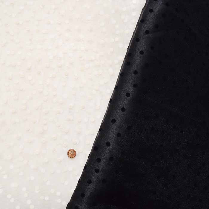 Polyester Organdy Fabric Flocky Dot - nomura tailor