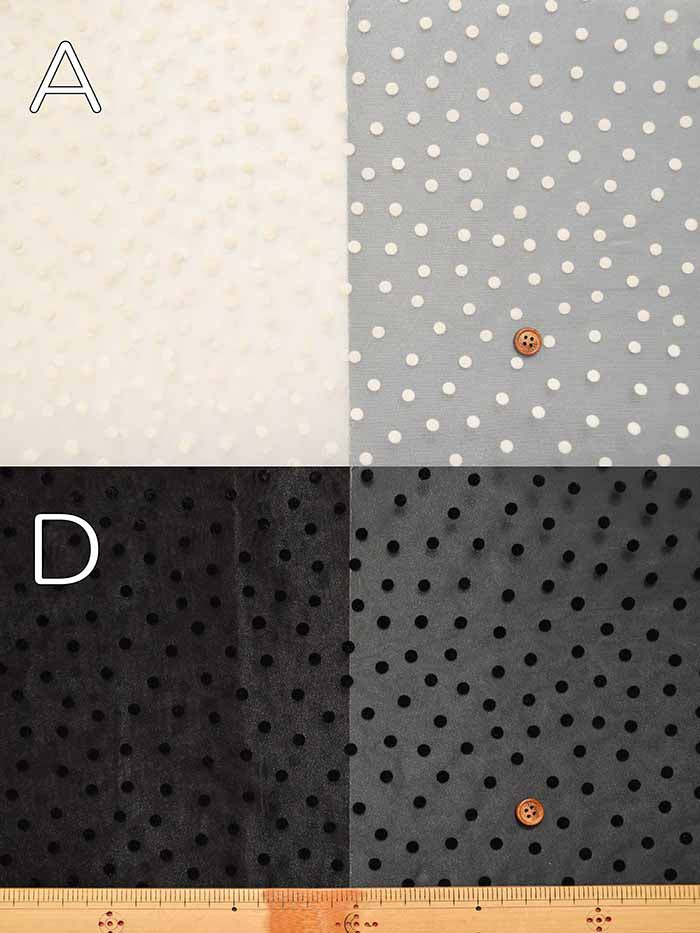 Polyester Organdy Fabric Flocky Dot - nomura tailor