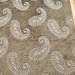 Polyester Boa fleece embroidery fabric Paisley - nomura tailor