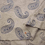 Polyester Boa fleece embroidery fabric Paisley - nomura tailor