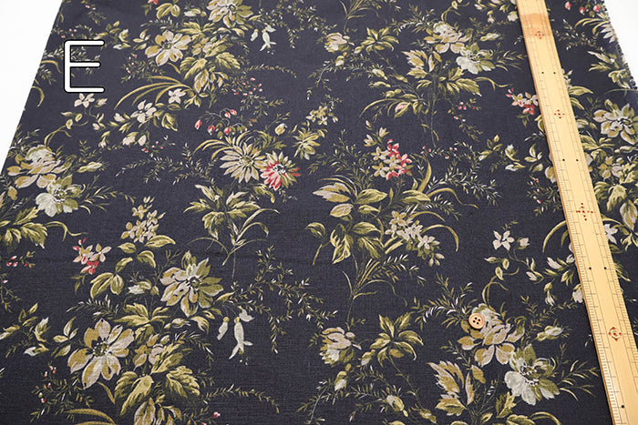 Royal Soft Linen Printed Fabric - Botanical - nomura tailor