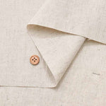 Cool-crush half linen canvas fabric Solid - nomura tailor