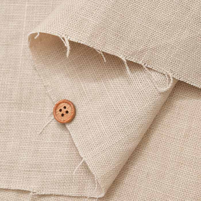 Water-repellent finish European linen canvas fabric Solid color - nomura tailor