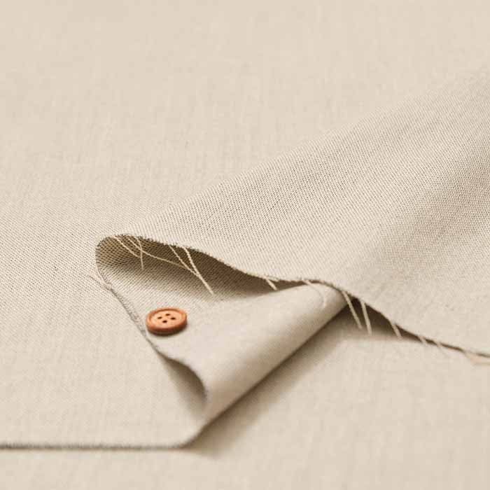 Water-repellent finish European linen canvas fabric Solid color - nomura tailor