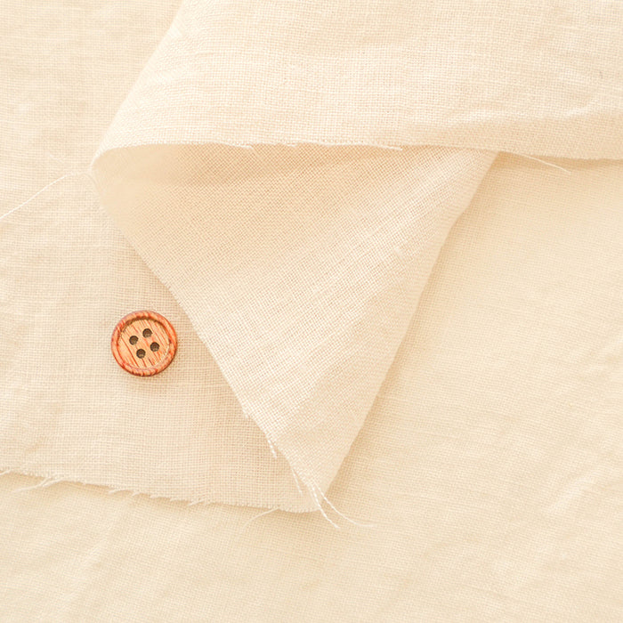 Kamataki Olive Soft Finish 60 Linen Fabric - Plain - nomura tailor