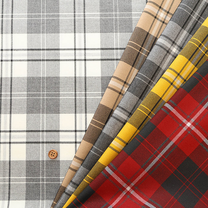 T/R Twill Check Fabric - nomura tailor