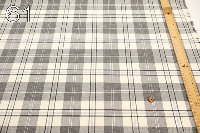 T/R Twill Check Fabric - nomura tailor