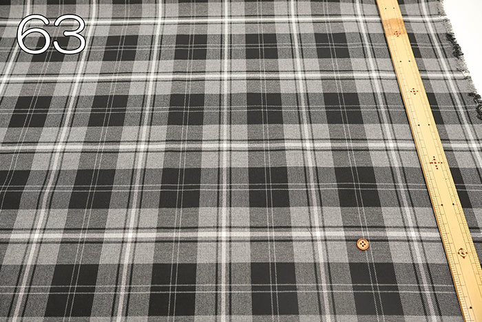 T/R Twill Check Fabric - nomura tailor