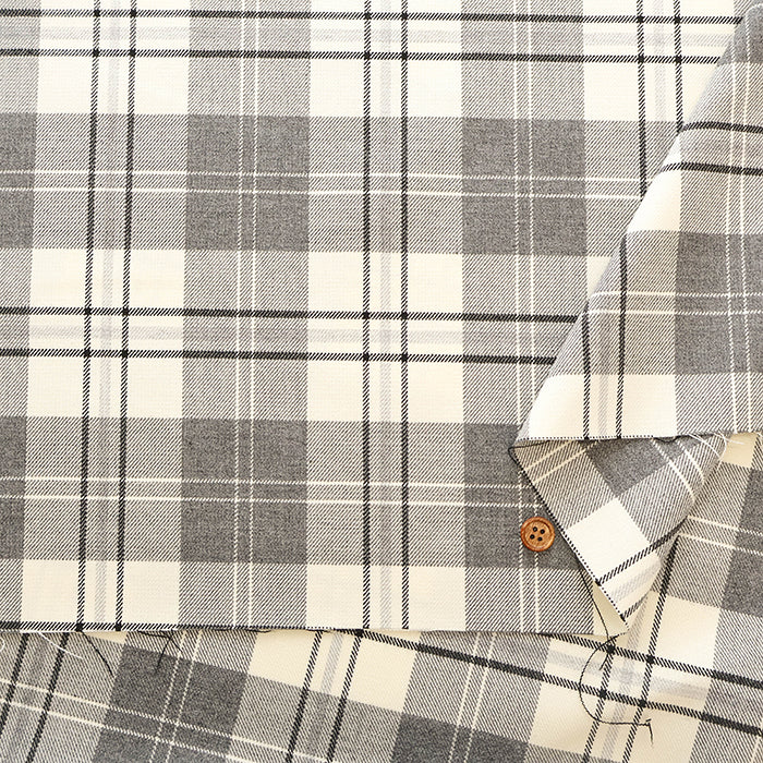 T/R Twill Check Fabric - nomura tailor