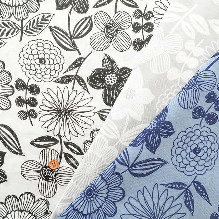 66/ Silo SZ Cotton Jersey Knit Printed Fabric - Flower - nomura tailor