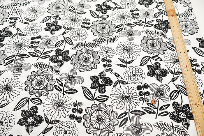 66/ Silo SZ Cotton Jersey Knit Printed Fabric - Flower - nomura tailor