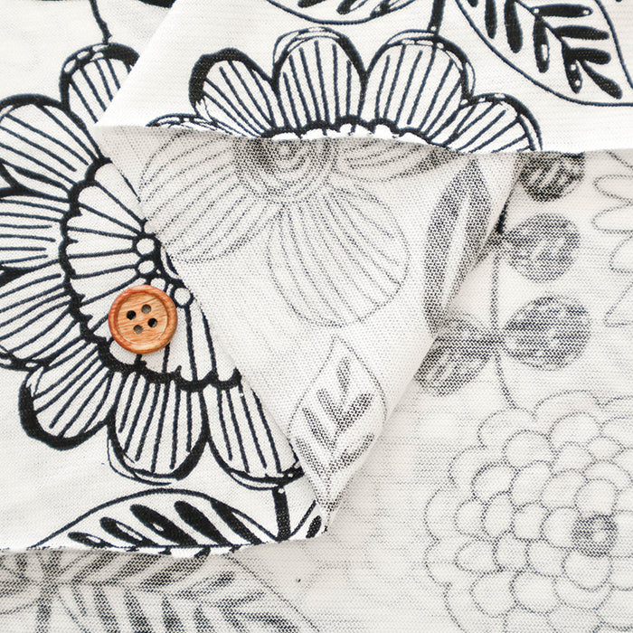 66/ Silo SZ Cotton Jersey Knit Printed Fabric - Flower - nomura tailor