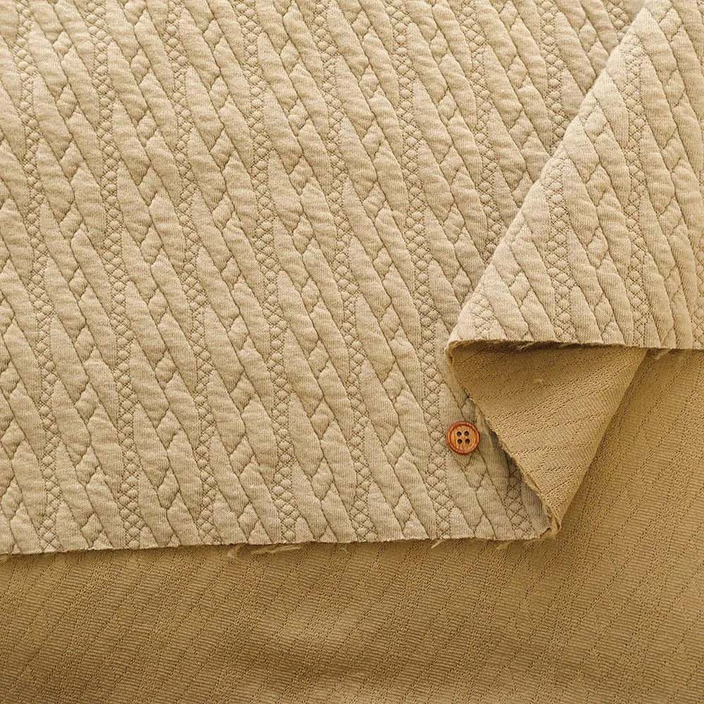Textured Jacquard Knit Fabric - Stripe - nomura tailor