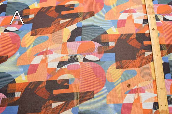 Lyocell Knit Printed Fabric Geometric Pattern - nomura tailor