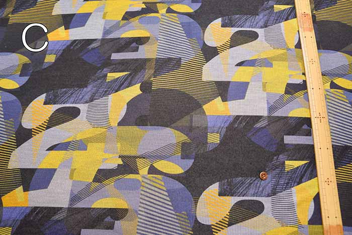 Lyocell Knit Printed Fabric Geometric Pattern - nomura tailor