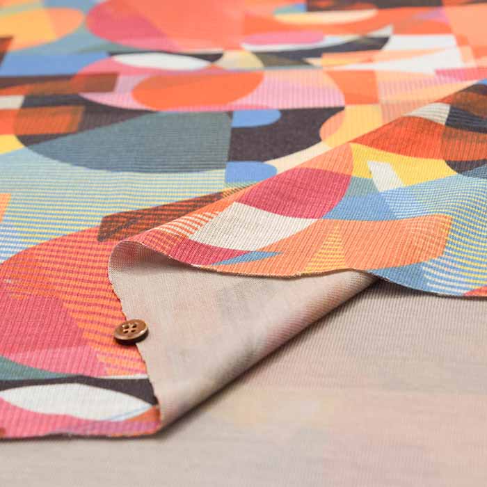 Lyocell Knit Printed Fabric Geometric Pattern - nomura tailor