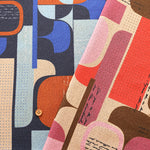 Polyester Crepe Kint Printed Fabric - Geometric Pattern - nomura tailor