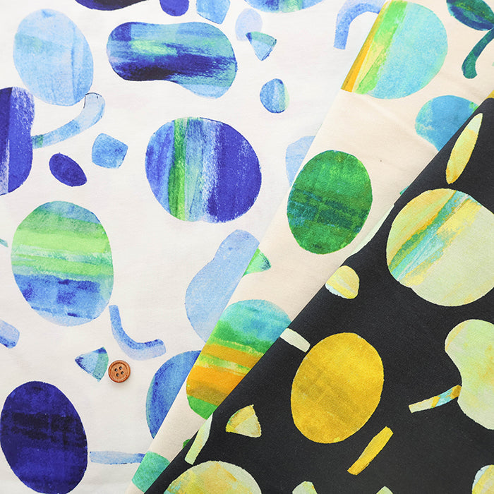 Mercerized Cotton Jersey Knit Printed Fabric - Paint - nomura tailor