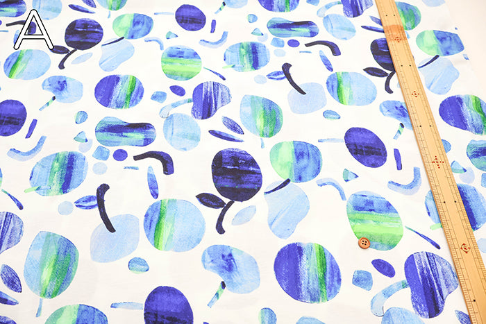 Mercerized Cotton Jersey Knit Printed Fabric - Paint - nomura tailor
