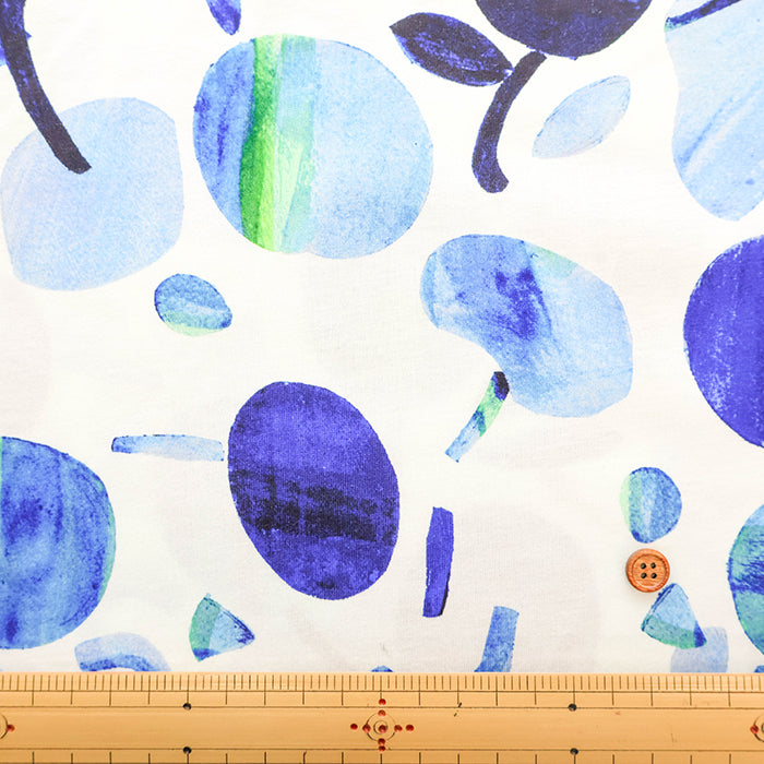 Mercerized Cotton Jersey Knit Printed Fabric - Paint - nomura tailor