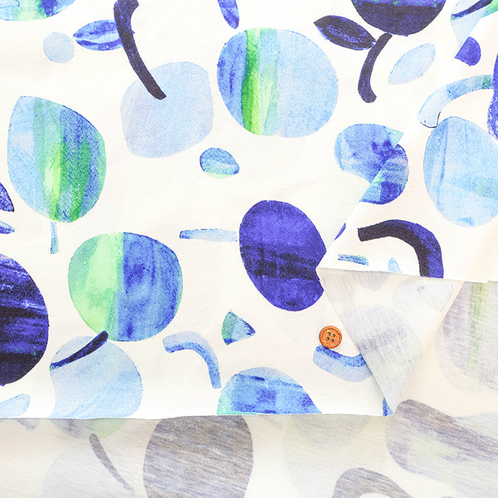 Mercerized Cotton Jersey Knit Printed Fabric - Paint - nomura tailor