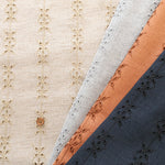 Polyester Chambray Twill Lace Fabric - Stripe Flower - nomura tailor