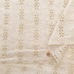 Polyester Chambray Twill Lace Fabric - Stripe Flower - nomura tailor