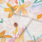 Cotton slab knit print fabric flower flower - nomura tailor