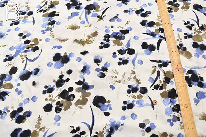 Cotton 80 twin gas yarn jersey knitted printed fabric Watercolour - nomura tailor