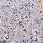 Silket UV-cut processed Cotton 40 high-twisted milling knit printed fabric Flower - nomura tailor