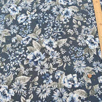 Silket UV-cut processed Cotton 40 high-twisted milling knit printed fabric Flower - nomura tailor