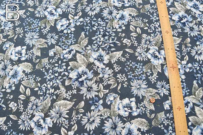 Silket UV-cut processed Cotton 40 high-twisted milling knit printed fabric Flower - nomura tailor