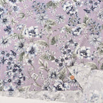 Silket UV-cut processed Cotton 40 high-twisted milling knit printed fabric Flower - nomura tailor