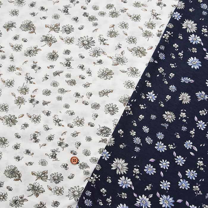 UV-cut 100/2 cotton jersey knit printed fabric Flower - nomura tailor