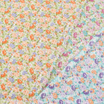 Silket UV-cut processed Cotton 80/2 milled knit printed fabric Flower - nomura tailor