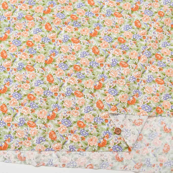 Silket UV-cut processed Cotton 80/2 milled knit printed fabric Flower - nomura tailor