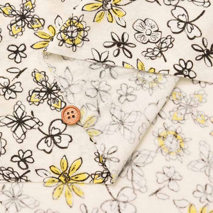 Silket UV-cut cotton 80/2 milled knit printed fabric Flower - nomura tailor