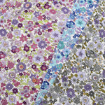 UV-cut 80/2 Cotton Frayed Knit Printed Fabric Flower - nomura tailor