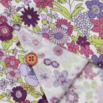 UV-cut 80/2 Cotton Frayed Knit Printed Fabric Flower - nomura tailor