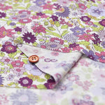 UV-cut 80/2 Cotton Frayed Knit Printed Fabric Flower - nomura tailor