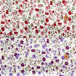 Silket UV-treated Cotton High-twist Ribbed Knit Print Fabric - Small Floral - nomura tailor