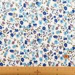 Silket UV-treated Cotton High-twist Ribbed Knit Print Fabric - Small Floral - nomura tailor