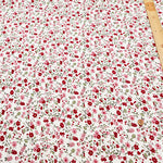 Silket UV-treated Cotton High-twist Ribbed Knit Print Fabric - Small Floral - nomura tailor
