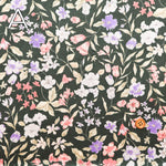 UV-treated, Mercerized Cotton 80/2 Combed Rib Knit Printed Fabric - Flower - nomura tailor