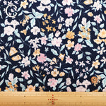 UV-treated, Mercerized Cotton 80/2 Combed Rib Knit Printed Fabric - Flower - nomura tailor